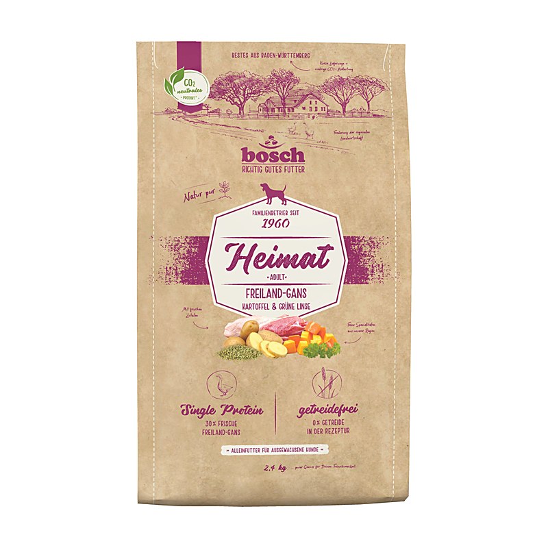 Bosch Heimat Hundefutter Adult mit Freilandgans, Größe 2,4 kg