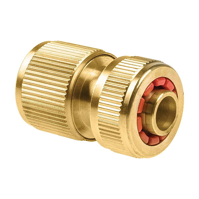 Cellfast Schlauchstück Brass mit Aquastop, Gewicht 91 g