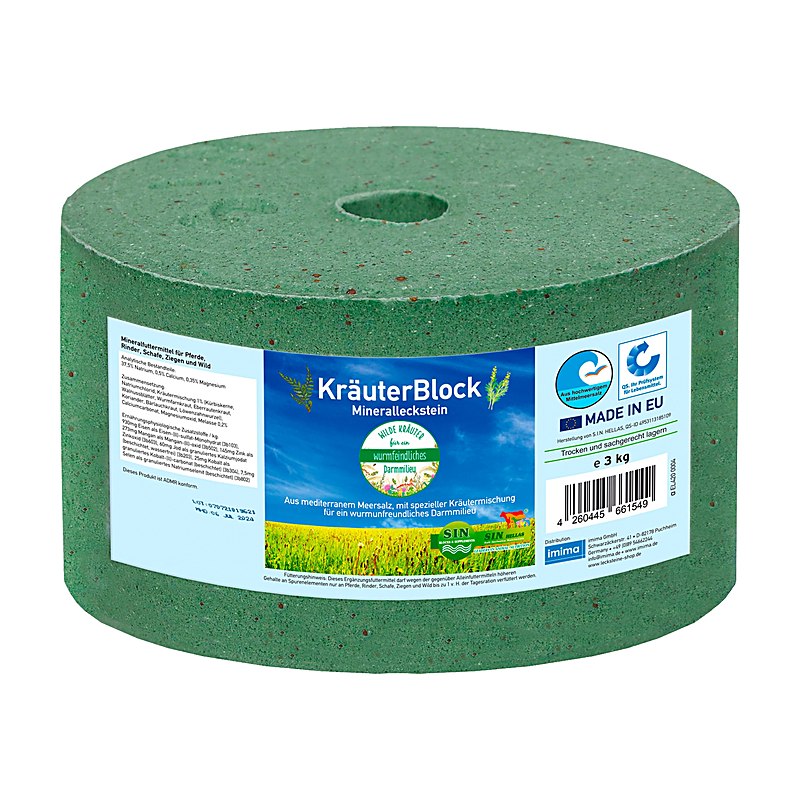 Imima Salz- und Mineralleckstein Kräuterblock