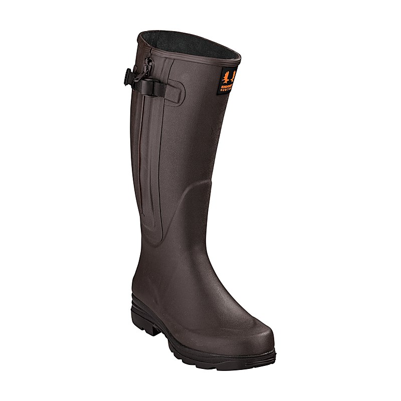 Nordforest Hunting Jagd-Gummistiefel Hubertus Light Zip, brown, Größe 37
