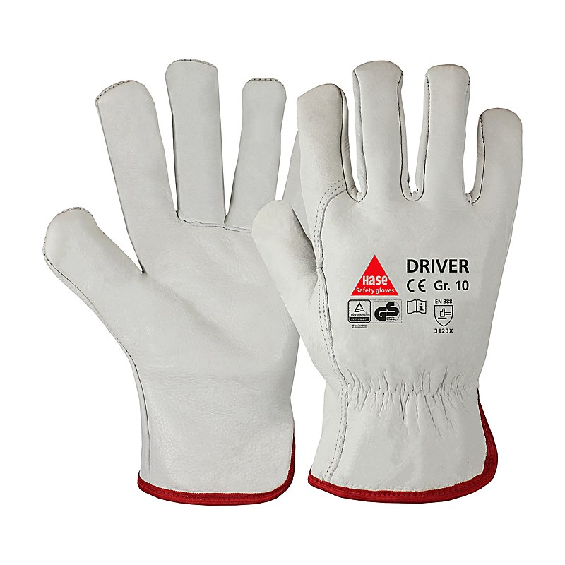 Hase Handschuhe Driver, natur, Größe 10