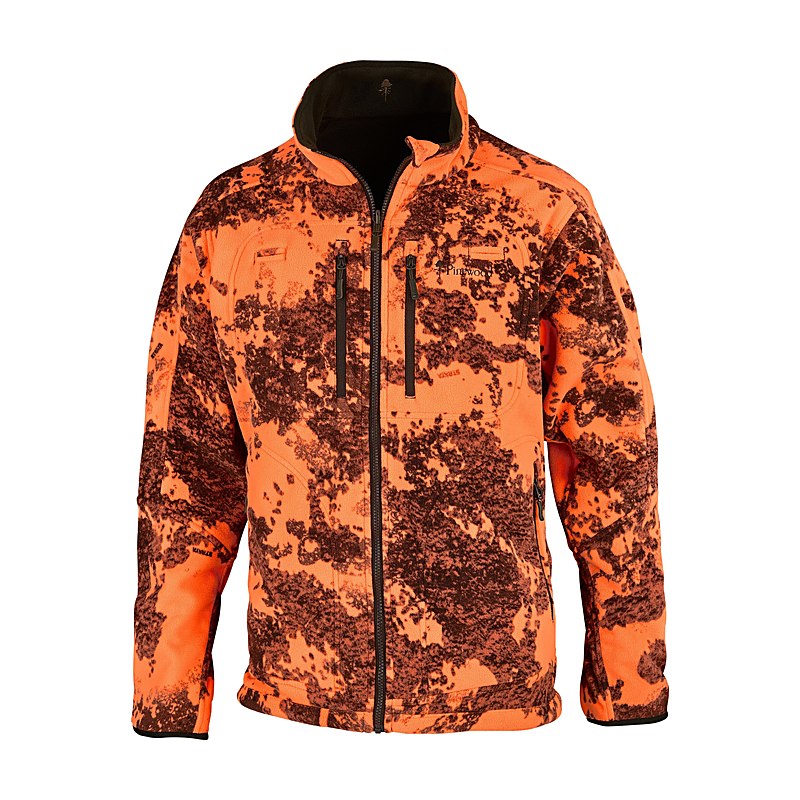 Pinewood Fleecejacke Furudal Reversible Camou, h.brown/strata blaze, Größe 3XL