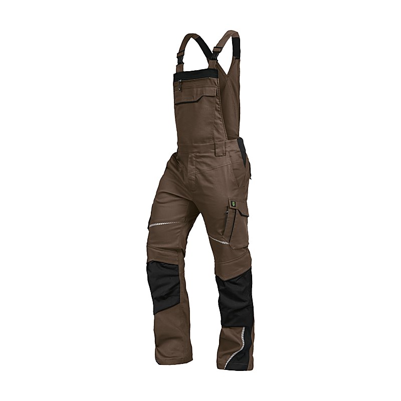 Leibwächter Latzhose Flex, haselnuss-schwarz, Größe 44