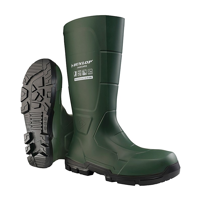 Dunlop Sicherheits-Gummistiefel Acifort Jobguard S5, olivgrün, Größe 37