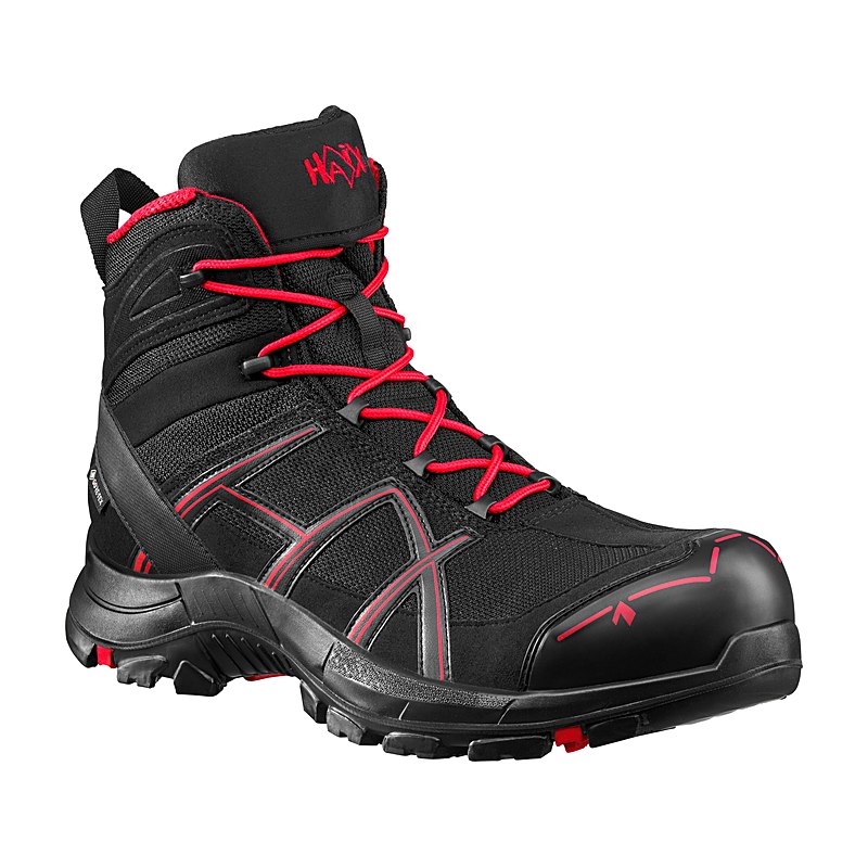 Haix Sicherheitsschuhe Black Eagle Safety 40.1 mid, black-red, Größe 7