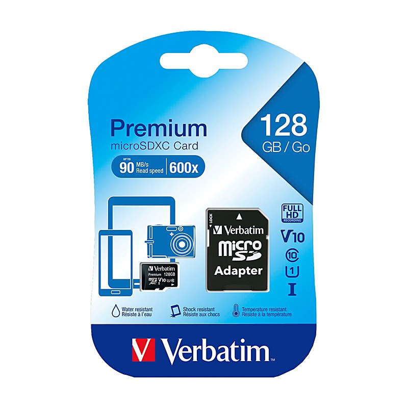 Verbatim Speicherkarte microSDXC Premium 128 GB