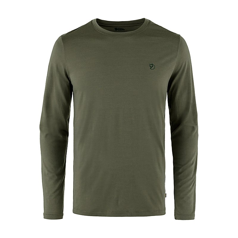 Fjällräven Langarmshirt Abisko Wool, laurel green, Größe L