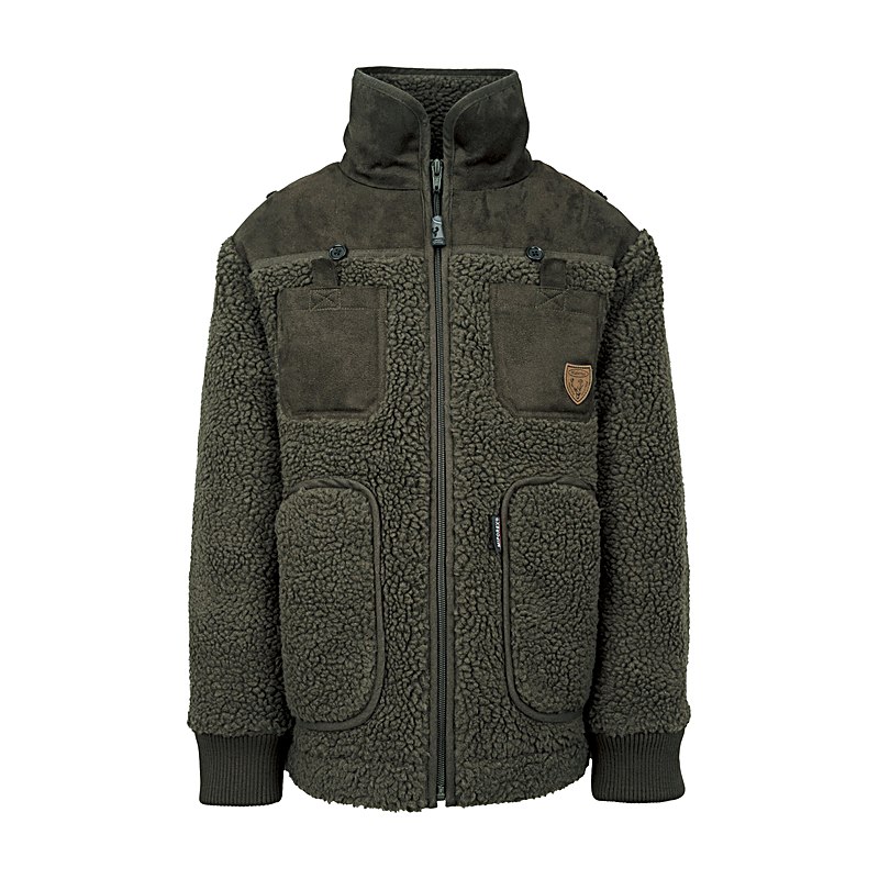 Hubertus Faserpelzjacke mit Miporex, oliv-orange, Größe 116