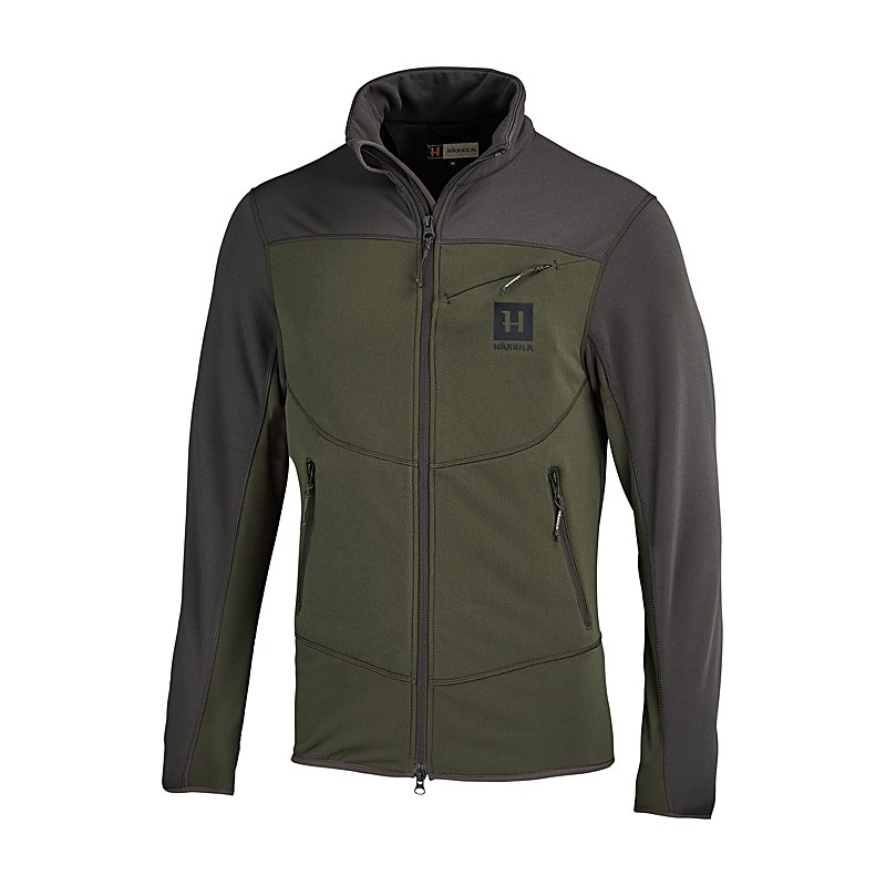 Härkila Fleecejacke Olaf, willow green-shadow grey, Größe XXL