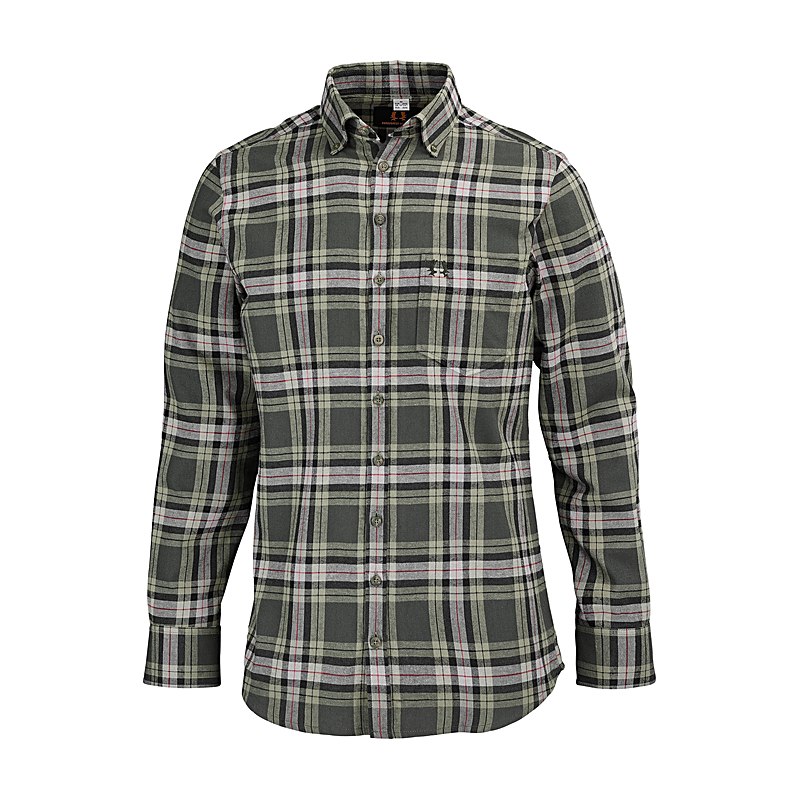 Nordforest Hunting Hemd Farum, oliv tartan, Größe 47/48