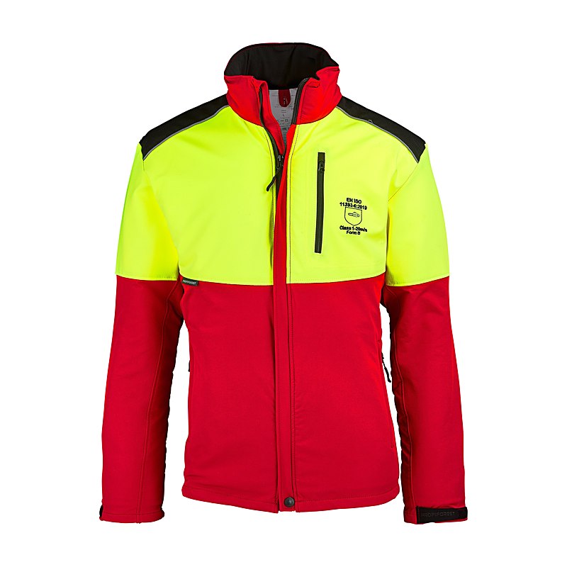Profiforest Schnittschutzjacke, rot-gelb, Größe 3XL