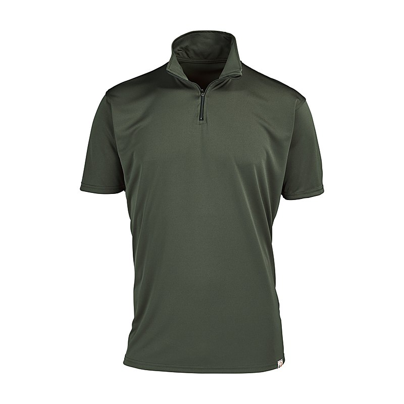 IQ-UV Funktionsshirt Kurzarm Zip UV 50+, forest, Größe 3XL