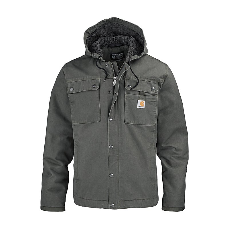 Carhartt Jacke Washed Duck Sherpa-Lined, moss, Größe M