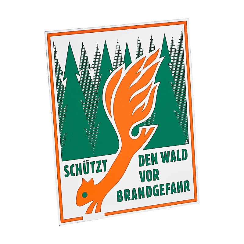 Schild Schützt den Wald vor Brandgefahr
