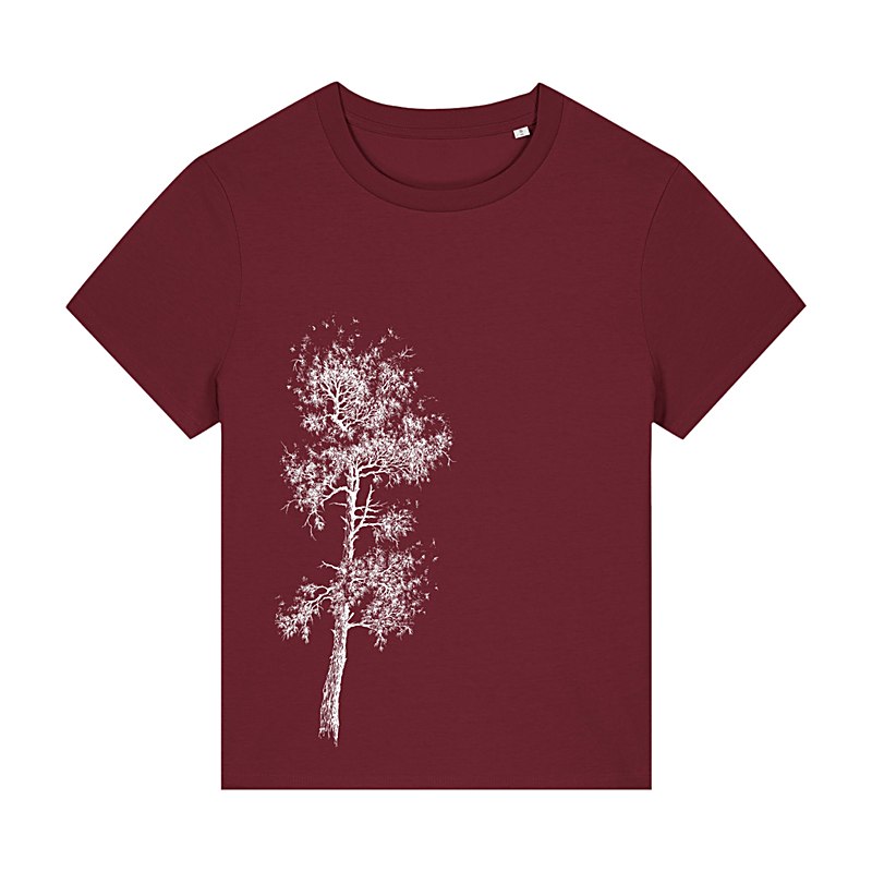 Life-Tree T-Shirt Kiefer, burgundy, Größe S
