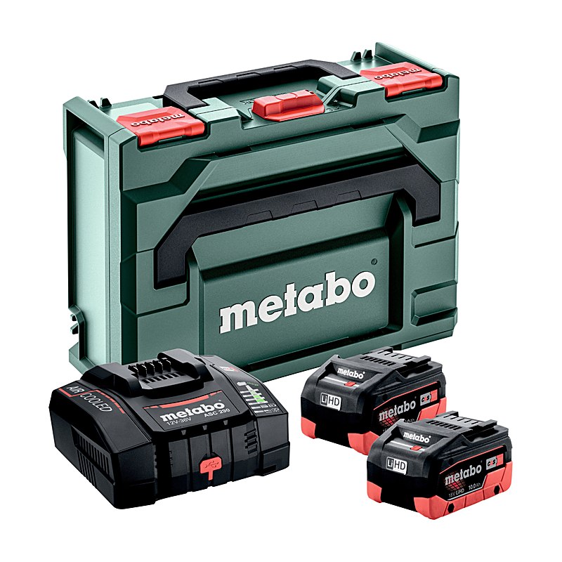 Metabo Basis-Set 2x LiHD 10 Ah, ASC 290 und Metabox 145