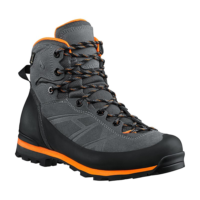 Haix Kletterschuh Ramble GTX, grau-orange, Größe 8,5
