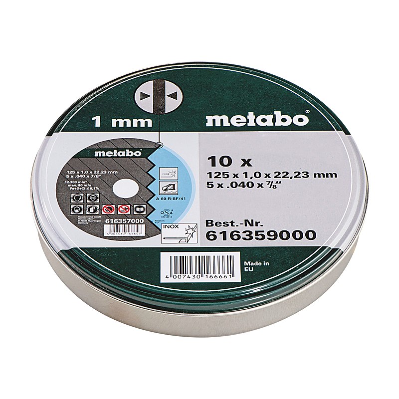 Metabo Trennscheiben SP 125 x 1,0 x 22,23 mm Inox TF41