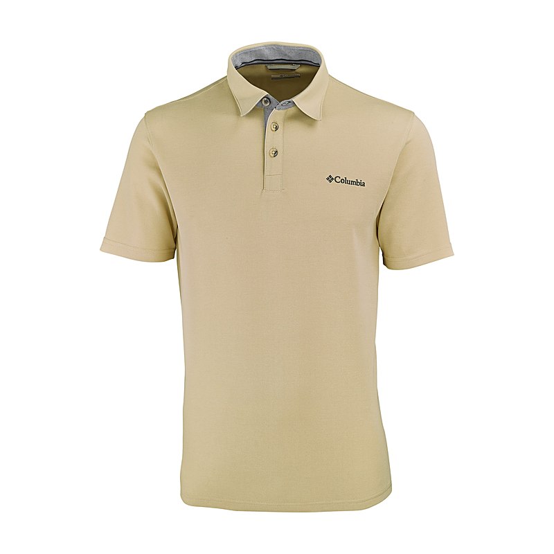 Columbia Herren-Poloshirt Nelson Point, sand dune, Größe M