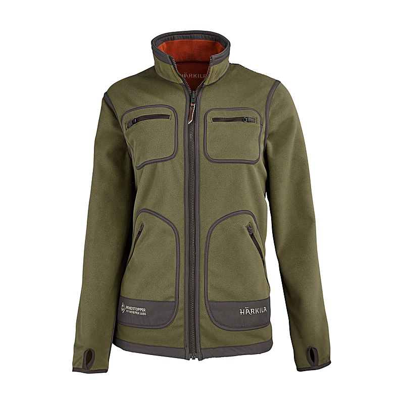 Härkila Fleecejacke Kamko, wendbar, dark olive/arabian spice, Größe XL