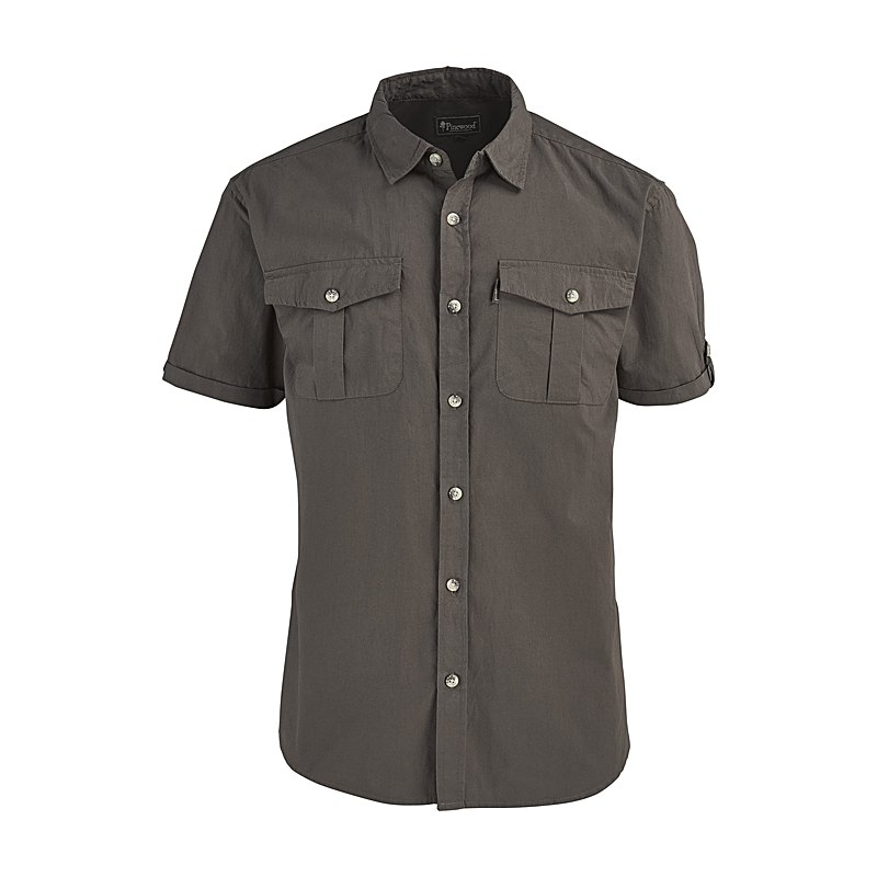 Pinewood Kurzarmhemd Safari, d.olive, Größe XXL