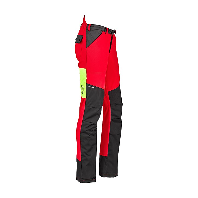 Profiforest Schnittschutz-Bundhose Flex, rot-neongelb, Größe L