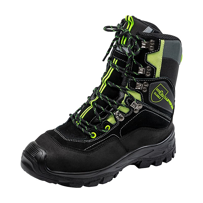 Lupriflex Schnittschutzstiefel Class 3 Sportive Hunter, schwarz-limettengrün, Größe 39