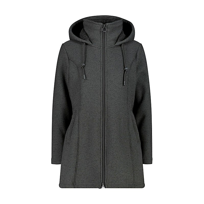 CMP Parka Fleece, carbone mel, Größe 44