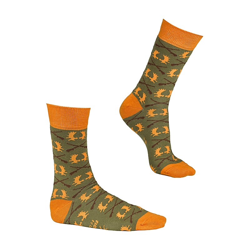 Nordforest Hunting Socken Geweih, oliv-bunt, Größe 39/43