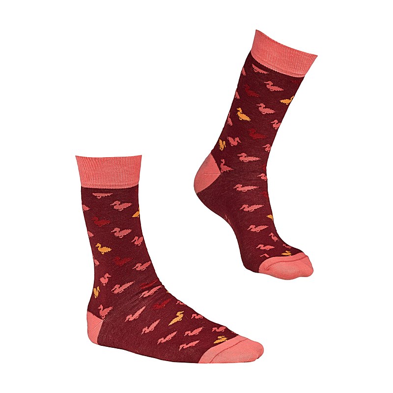 Nordforest Hunting Socken Ente, rot-bunt, Größe 44/47