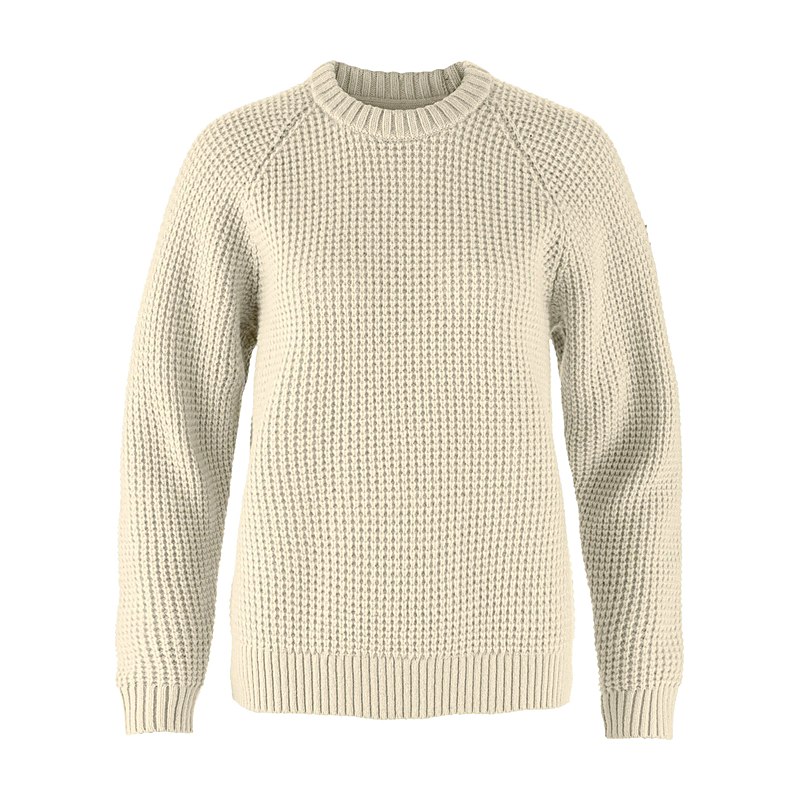 Fjällräven Pullover Övik Waffle Knit, light beige, Größe M