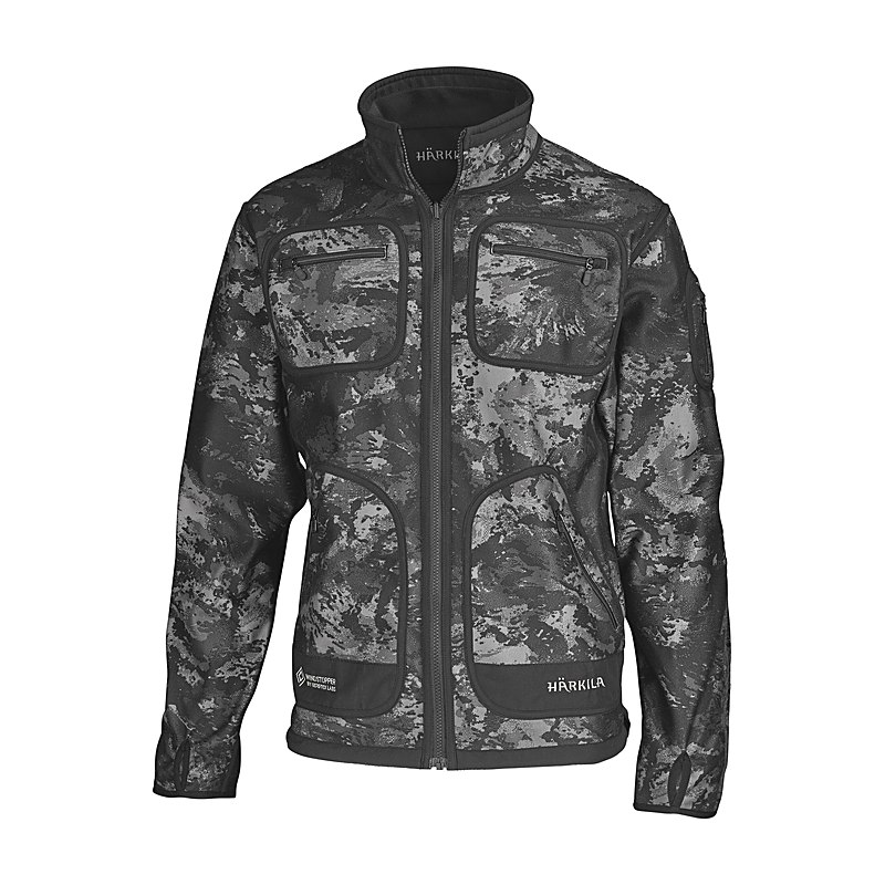 Härkila Fleecejacke Kamko Noctyx WSP, wendbar, axis msp black/willow green, Größe L