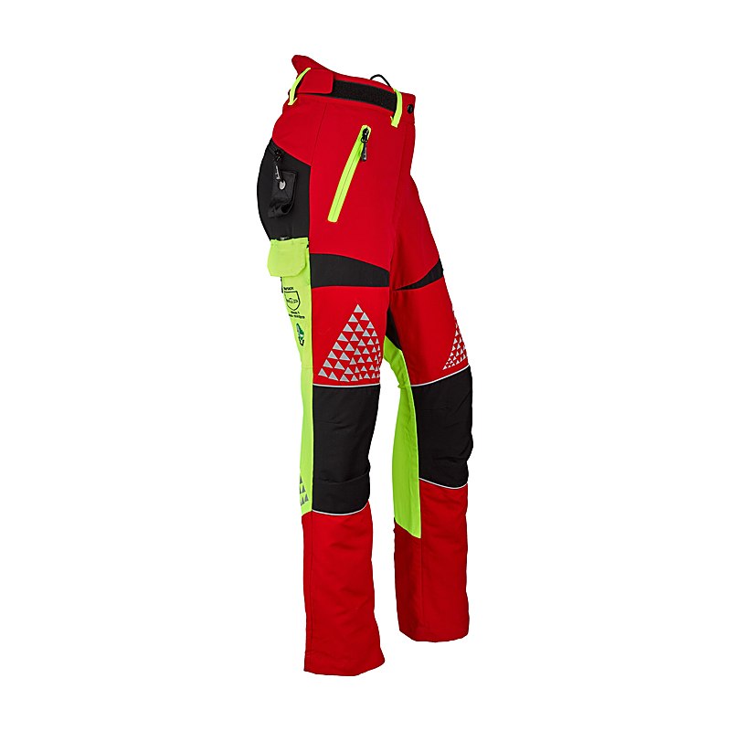 Timbermen Schnittschutz-Bundhose Light Lady, rot-gelb, Größe XL