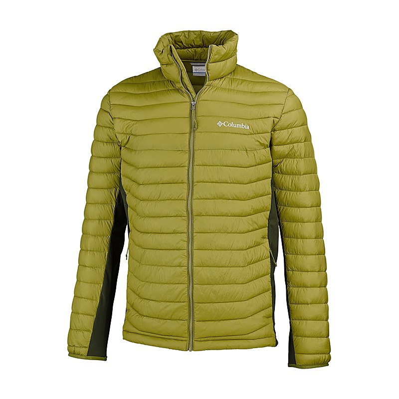 Columbia Steppjacke Powder Pass Hybrid, mossy green-greenscape, Größe M