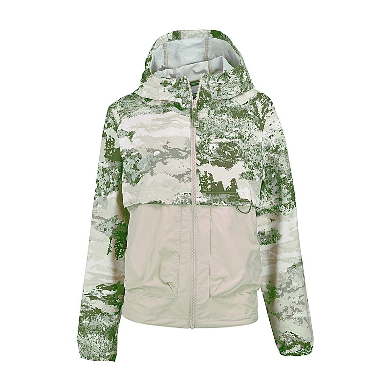 Columbia Windjacke Spire Valley Printed, safari fieldaze print-dark stone, Größe L