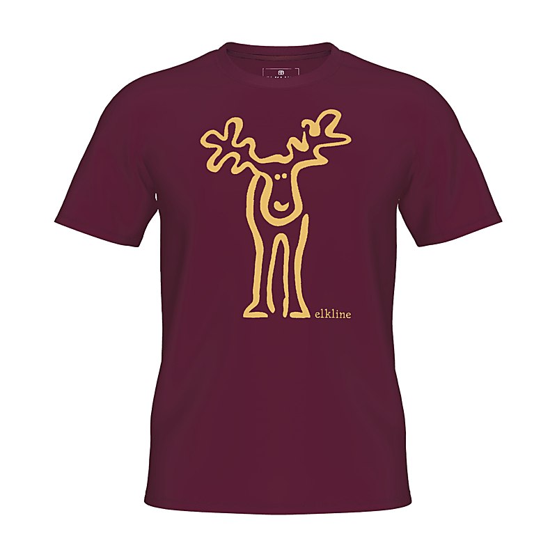Elkline Kinder-T-Shirt Rudölfchen, darkred-oldgold, Größe 104/110