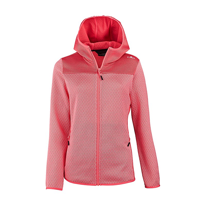 CMP Strickfleecejacke, coral-bianco, Größe 44