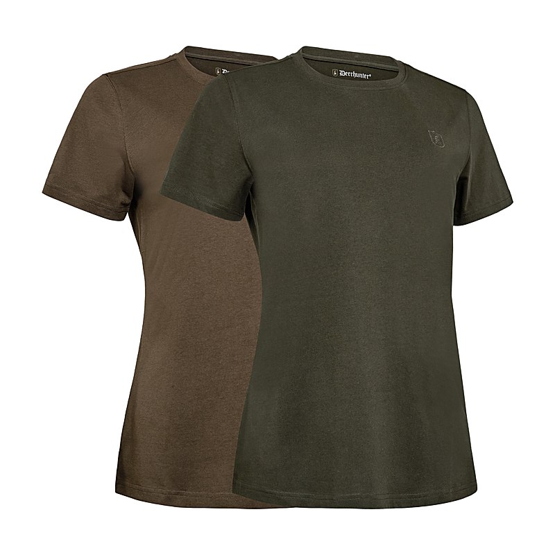 Deerhunter T-Shirt Lady 2er-Pack, fallen leaf, timber, Größe 48