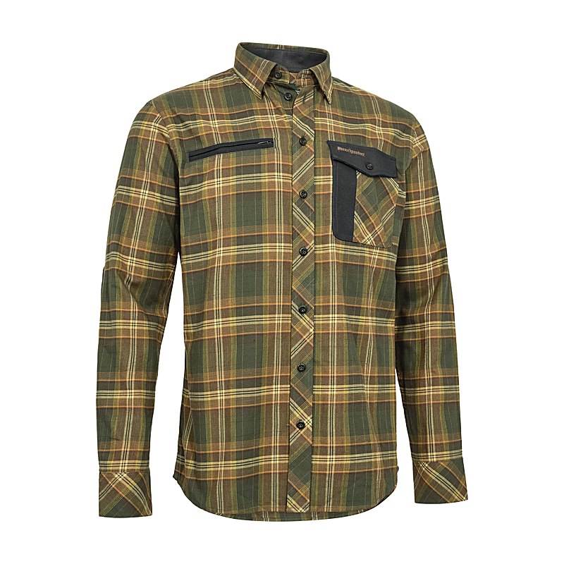 Deerhunter Langarmhemd Bennett, green check, Größe 43/44