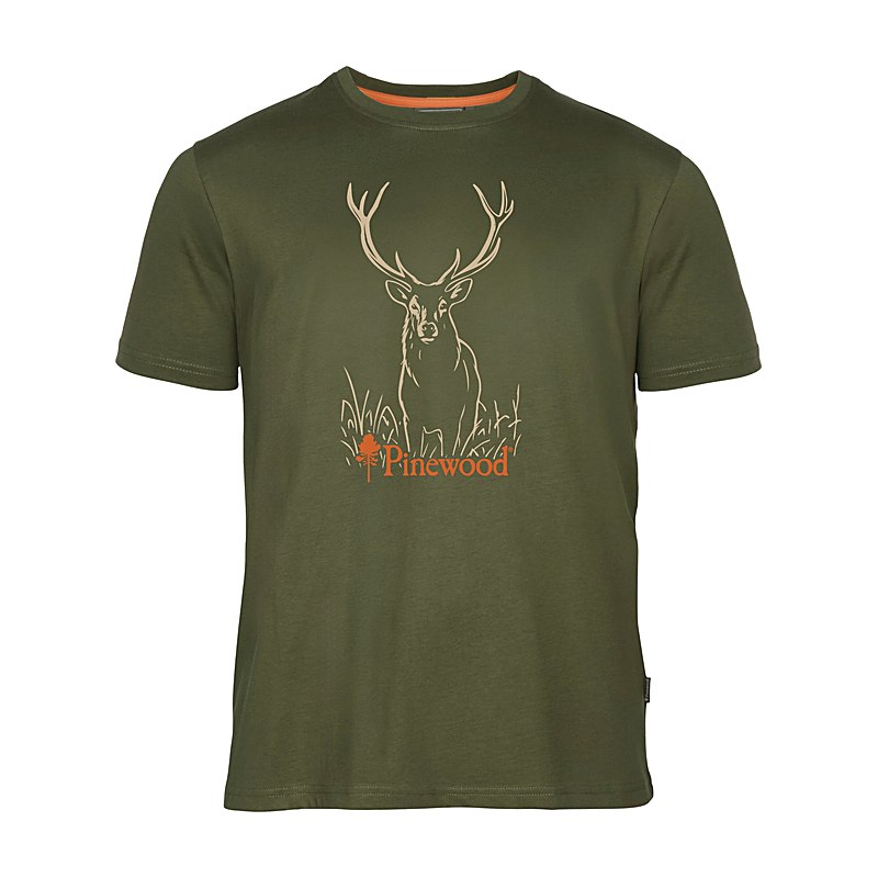 Pinewood T-Shirt Red Deer, green-26, Größe S