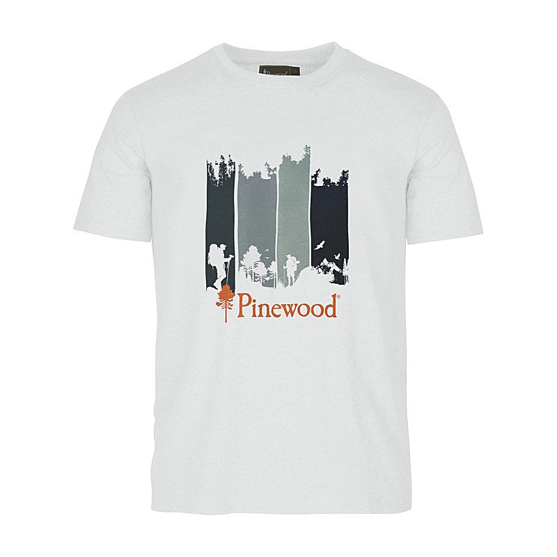 Pinewood T-Shirt Finnveden Recycled Outdoor, white melange adventure, Größe 3XL