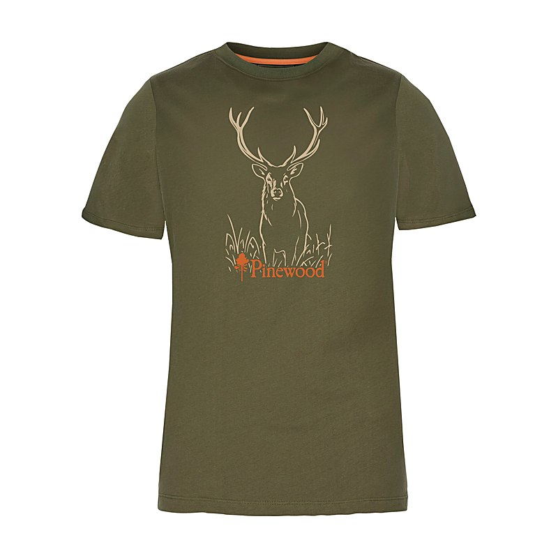 Pinewood T-Shirt Red Deer, green-26, Größe L