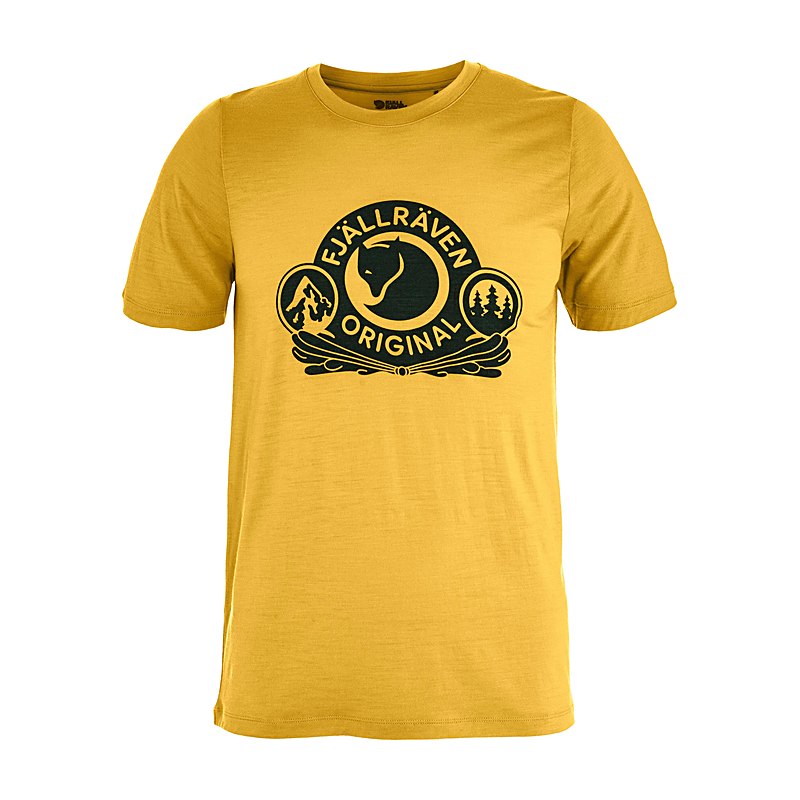 Fjällräven Herren-T-Shirt Abisko Wool Classic, ochre, Größe M