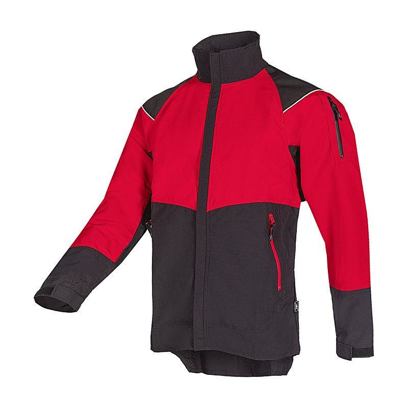 SIP Protection Arbeitsjacke Innovation, grau-rot, Größe M