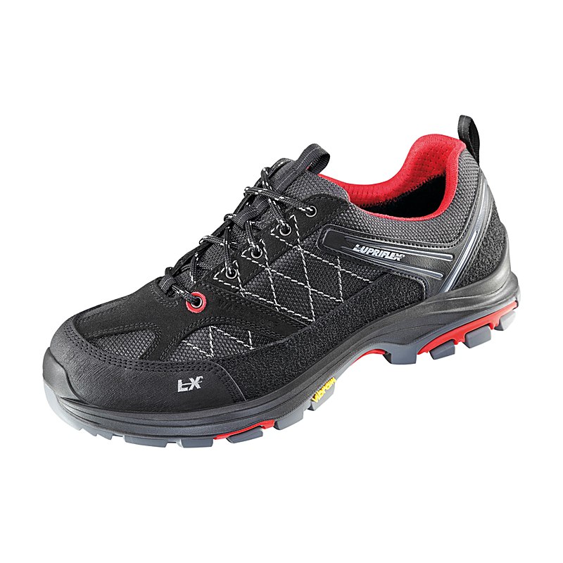 Lupriflex Sicherheitsschuhe Allround Aqua Low, schwarz-rot, Größe 44