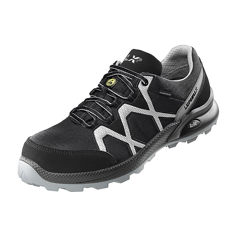 Lupriflex Sicherheitsschuhe Speed Low, schwarz-silber, Größe 48