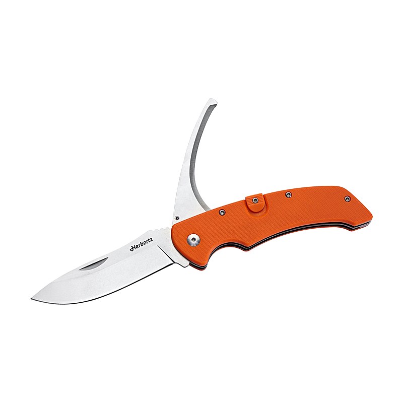 Herbertz Taschenmesser 2-teilig mit Aufbrechklinge, orange