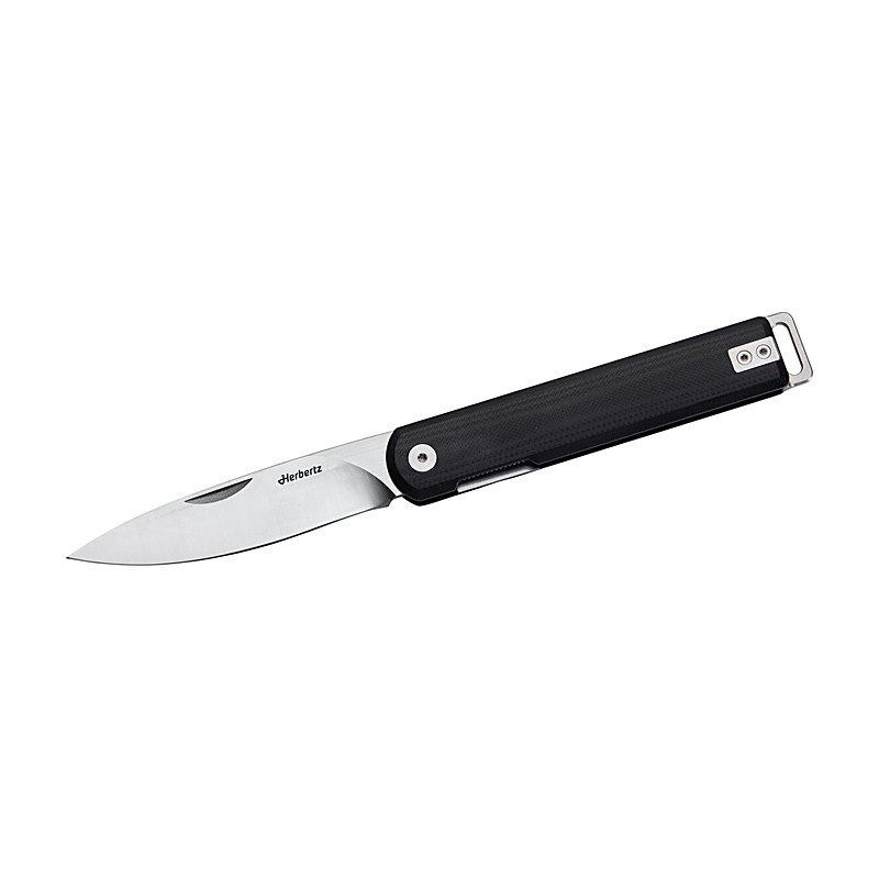 Herbertz Taschenmesser Liner Lock mit G10-Griff, schwarz
