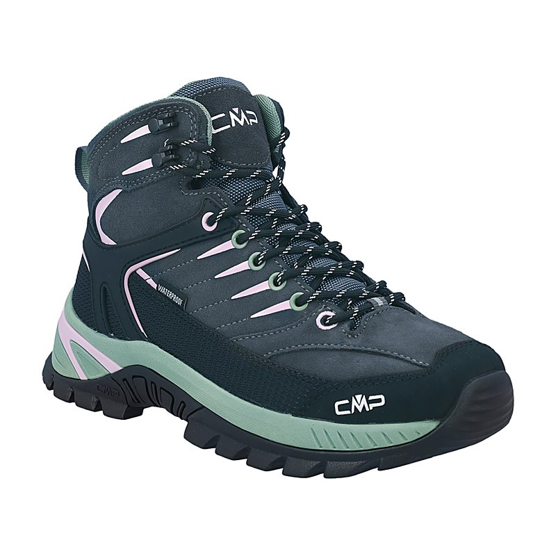 CMP Wanderschuhe Rigel 2.0 Mid WP, titanio-soft pink-grean tea, Größe 37