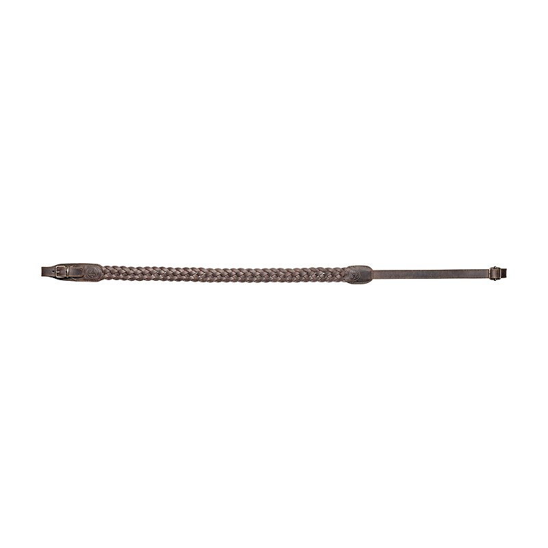 Sauer Gewehrriemen Leder geflochten, braun